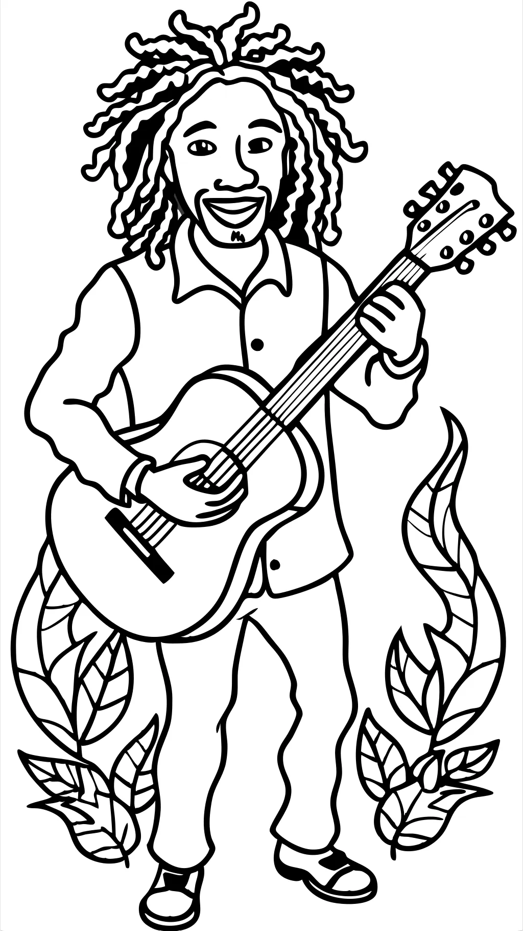 coloriage Bob Marley